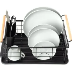 Svart diskställ 42,5x19 cm