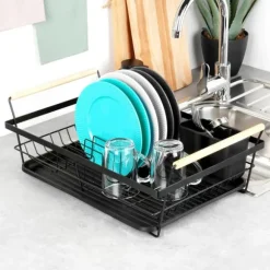 Svart diskställ 50,5x33x18 cm