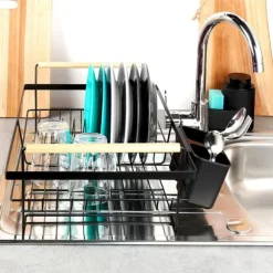 Svart diskställ 50,5x33x18 cm