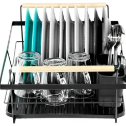 Svart diskställ 50,5x33x18 cm