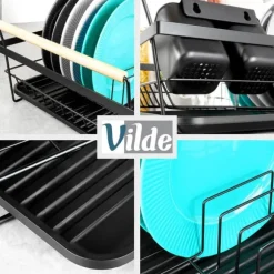 Svart diskställ 45x33x18 cm