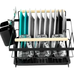 Svart diskställ 45x33x18 cm