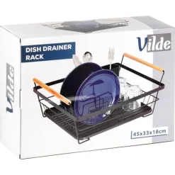 Svart diskställ 45x33x18 cm