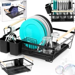 Svart diskställ 45x33x18 cm