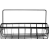 Svart kökshylla i metall, hängande på skena, RADKA, 30x10,5x17cm
