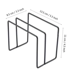 Svart väggmonterat lock Hållare för skärbräda