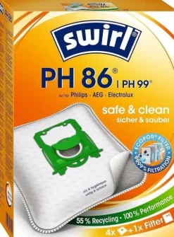 Swirl PH 86 / PH 99 Dammsugarpåsar - 4-pack