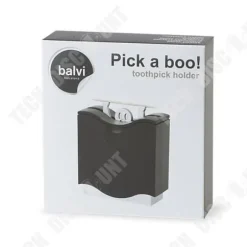 Tandpetare Dispenser - LUNAVO - Grå - 8,5 cm - Praktisk - Chic