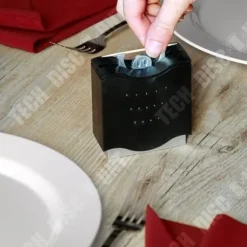 Tandpetare Dispenser - LUNAVO - Grå - 8,5 cm - Praktisk - Chic