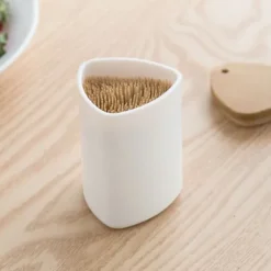 Tandpetare Förvaringslåda PS Bamboo Enkel Modern Tandpetare Dispenser Behållare för Home Hotel