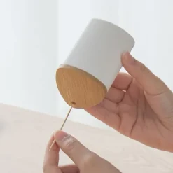 Tandpetare Förvaringslåda PS Bamboo Enkel Modern Tandpetare Dispenser Behållare för Home Hotel