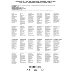 Tappkran - Nordic, utan kompensator skaft 5/8 + stout munstycke, Length-11:65 mm