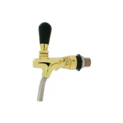 Tappkran med flödesreglering, tappkran öl, guld, TOPP!, ganglangd:35 mm