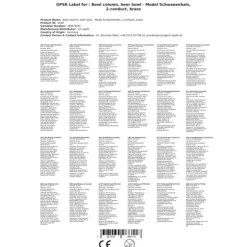 Tapptorn, svanhalsmodell, 2-rör, mässing