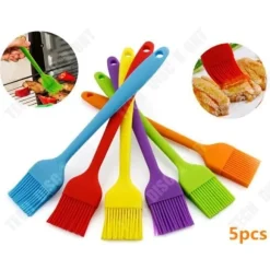 TD® 5 delar silikonborsteset - oljeborste för kök Högtemperaturbeständig BBQ-matkaka