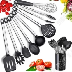 TD® 8 st köksredskapssats, silikonspatelset, non-stick non-scratch och hållbart köksredskap