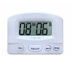 TD® elektronisk digital kökstimer - LCD Countdown Counter Alarm - Multifunktionell vit