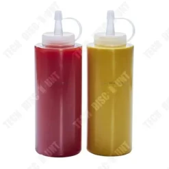 TD® genomskinlig köksplastsåsflaska 360ml precisionscoulispäron dispenserflaska ketchup grillmajonnäs