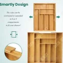 TD® Japansk stil Infällbar förvaringslåda för kökslåda Köksbesticklåda