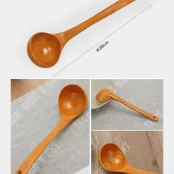 TD® Kökskärl Naturfärgad Nonstick-gryta Specialset med 4 matskedar och uppsättningar med skedar