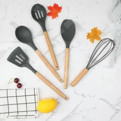 TD® Köksredskap Set, 11-13 delar Silikon Köksredskap Set Nonstick Köksredskap - Typ 11-st mörk g