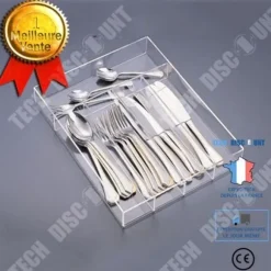 TD® 5-lagers besticklåda - Modern låda för bestick - låda för porslin, köksredskap och