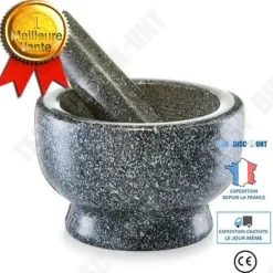 TD® Marmor Vitlöksmortel Granit Vitlökspress Hushållskvarn för krossning av stenmurbruk