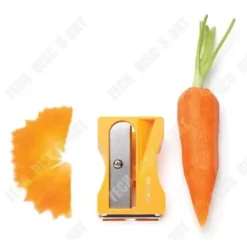 TD® Morotsskalare Blyertsvässare Grönsaksfrukt Kök Vass Blad Redskap Praktisk Kniv Spiral Gul