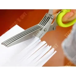 TD® Multi-Blade Sax 5 i 1 Aromatisk Ört Multi-Function Kök Persilja Basilika Mint Rostfritt Stål Kontorspapper DIY