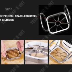 TD® Potatisskärare Pommes frites Tärnad i rostfritt stål Skur frukt Gurka Skivor Skinka Korv