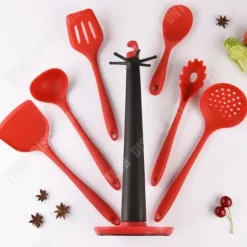 TD® silikonspatelset Värmebeständig non-stick silikonmatlagningsredskap 7 delar