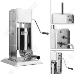 TD® slitstark rostfritt stål för flera ändamål korvpåfyllare - Bekväm korvpåfyllare för restaurangkök/ 3 liter