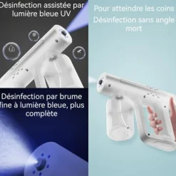 TD® Spray Gun Ultraviolet Blue Light Nano Atomizer Sprayer Bärbar elektrisk luftsterilisator