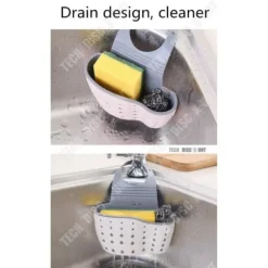 TD® Svampställ Diskbänk och tvål Vägghängande Original Creative Kran Förvaringskorg Servishållare Organizer