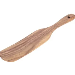 Teak Spatel Platt Form Livsmedelsgodkänd Trä Matlagningsspatel För Hemkök Matlagning (29x5,5cm)