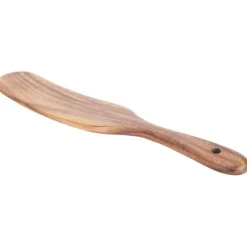 Teak Spatel Platt Form Livsmedelsgodkänd Trä Matlagningsspatel För Hemkök Matlagning (29x5,5cm)