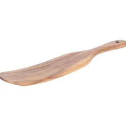 Teak Spatel Platt Form Livsmedelsgodkänd Trä Matlagningsspatel För Hemkök Matlagning (29x5,5cm)