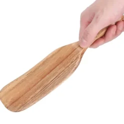 Teak Spatel Platt Form Livsmedelsgodkänd Trä Matlagningsspatel För Hemkök Matlagning (29x5,5cm)