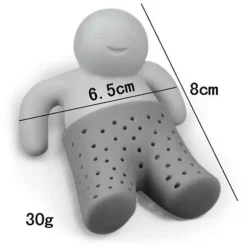Teapåse - Teablads - Livsmedelssilikon - Färg grå - Temperatur -40 till 250°C