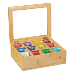 Teaskrin, Bambu, 9x28x23 cm, Natur