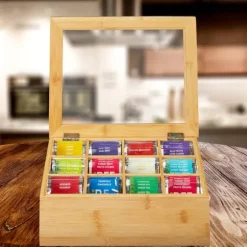 Teaskrin, Bambu, 9x28x23 cm, Natur