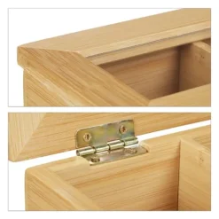 Teaskrin, Bambu, 9x28x23 cm, Natur