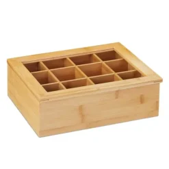 Teaskrin, Bambu, 9x28x23 cm, Natur