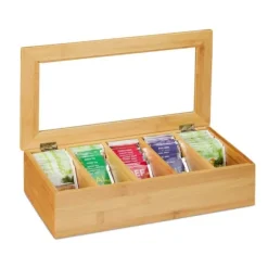 Teaskrin, Bambu, 9x37x20 cm, Natur