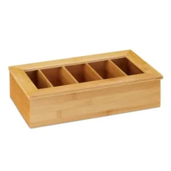 Teaskrin, Bambu, 9x37x20 cm, Natur