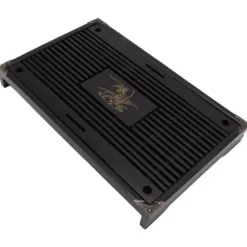 Tebricka med vattenförvaring och dränering för Gongfu teceremoni - Svart