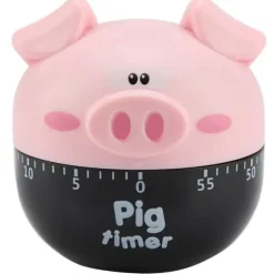 Tecknad gris kökstimer - sött och effektivt verktyg för matlagningstid