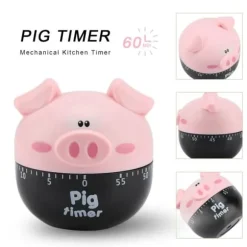 Tecknad gris kökstimer - sött och effektivt verktyg för matlagningstid