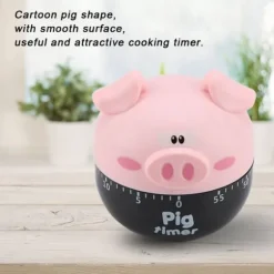 Tecknad gris kökstimer - sött och effektivt verktyg för matlagningstid
