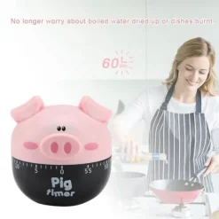 Tecknad gris kökstimer - sött och effektivt verktyg för matlagningstid